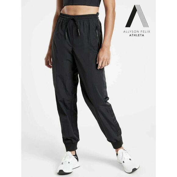 Athleta Allyson Felix Legend Track Pant Jogger Black Women’s Size S Athletic - Picture 9 of 12